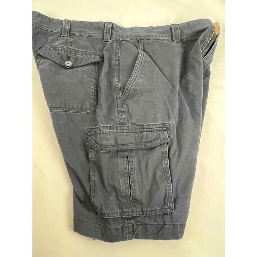 St. John’s Bay Men’s Big and Tall Navy Blue Cargo Shorts 100% Cotton Size 40 EUC